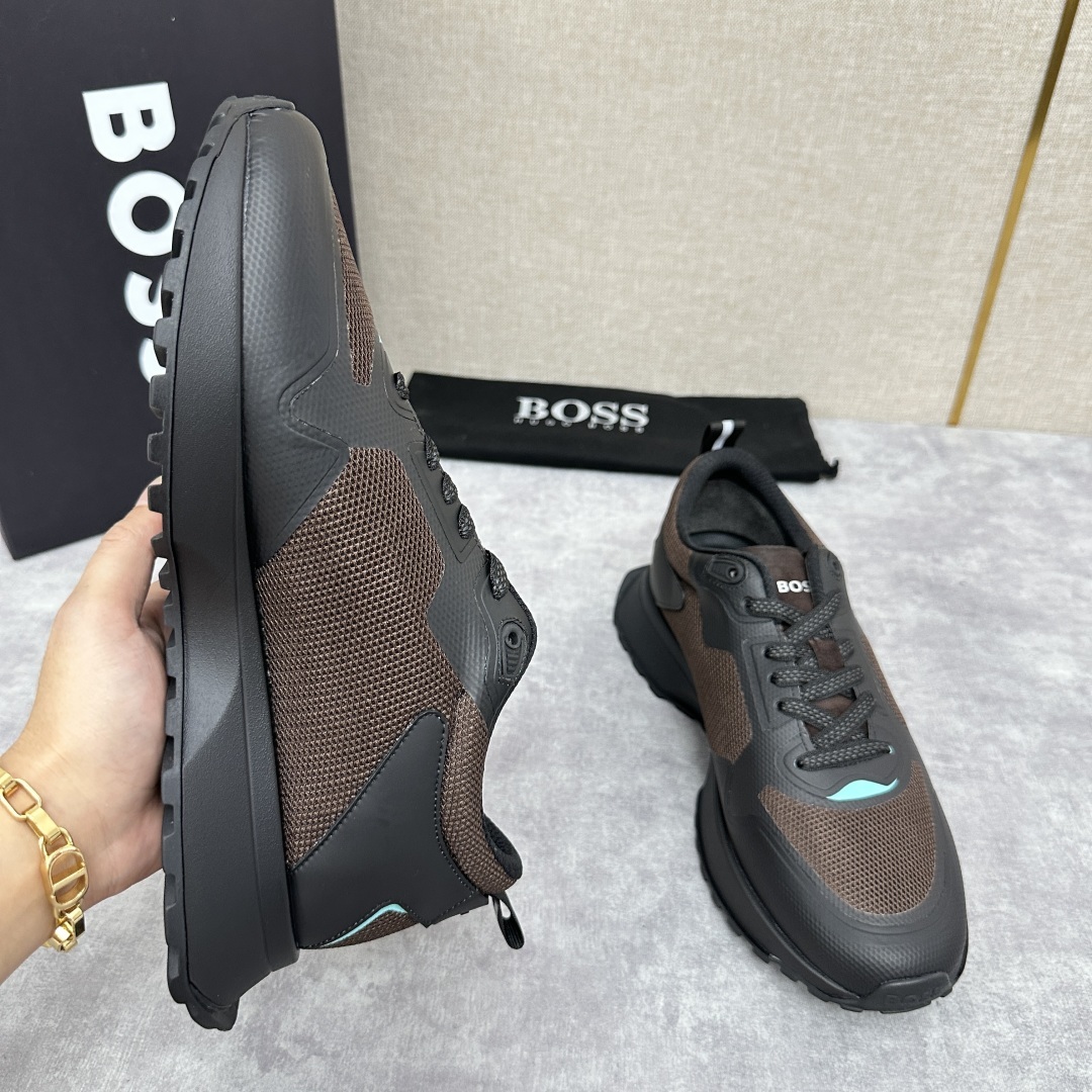 💋💍BOSS 男士新款•网面皮革拼接运动鞋上新 HUGO BOS* 家这双网面运动鞋,真的把