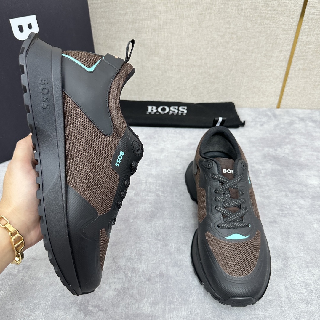 💋💍BOSS 男士新款•网面皮革拼接运动鞋上新 HUGO BOS* 家这双网面运动鞋,真的把