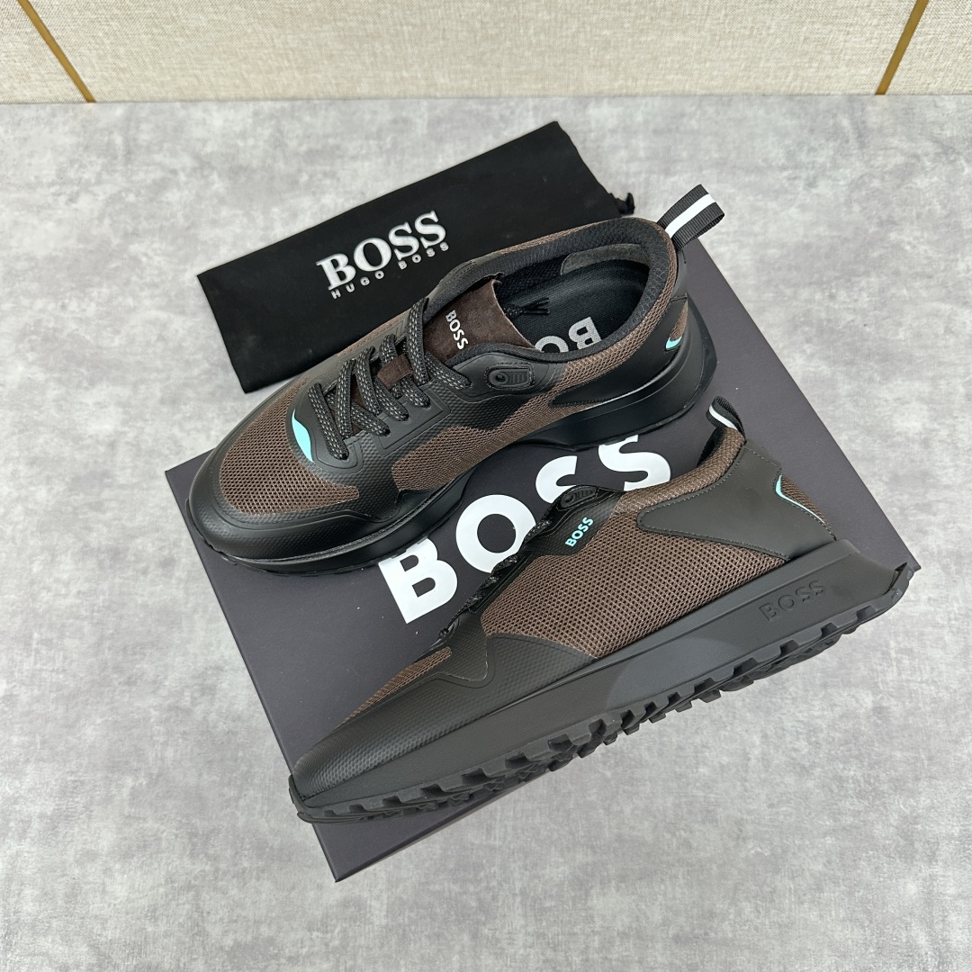 💋💍BOSS 男士新款•网面皮革拼接运动鞋上新 HUGO BOS* 家这双网面运动鞋,真的把
