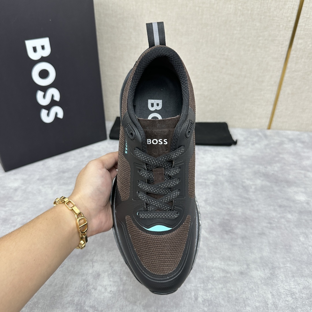 💋💍BOSS 男士新款•网面皮革拼接运动鞋上新 HUGO BOS* 家这双网面运动鞋,真的把
