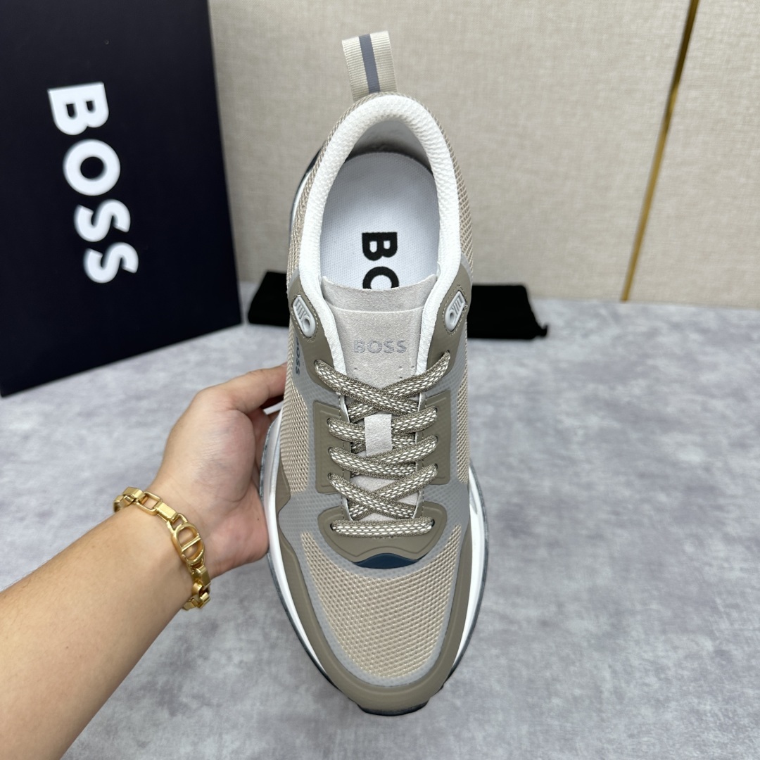 💋💍BOSS 男士新款•网面皮革拼接运动鞋上新 HUGO BOS* 家这双网面运动鞋,真的把