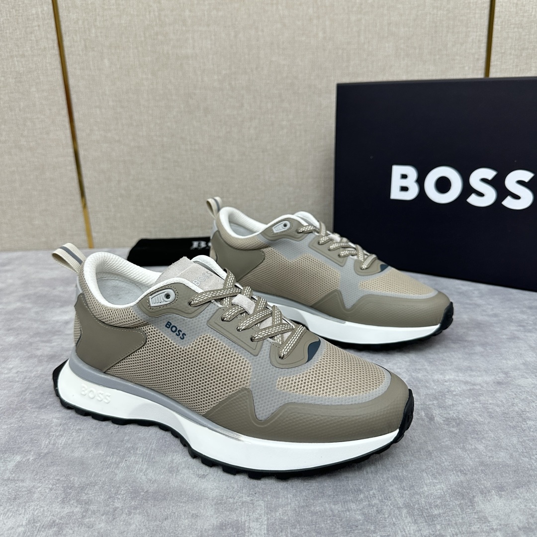 💋💍BOSS 男士新款•网面皮革拼接运动鞋上新 HUGO BOS* 家这双网面运动鞋,真的把