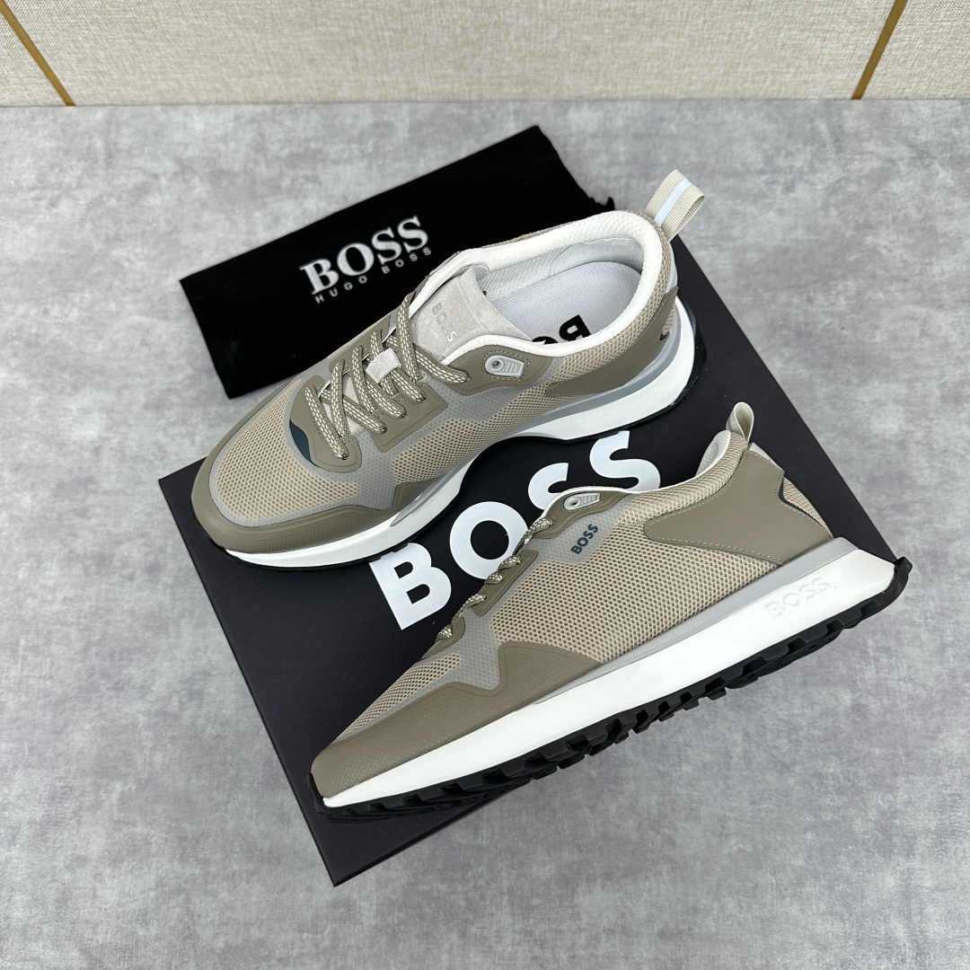 💋💍BOSS 男士新款•网面皮革拼接运动鞋上新 HUGO BOS* 家这双网面运动鞋,真的把