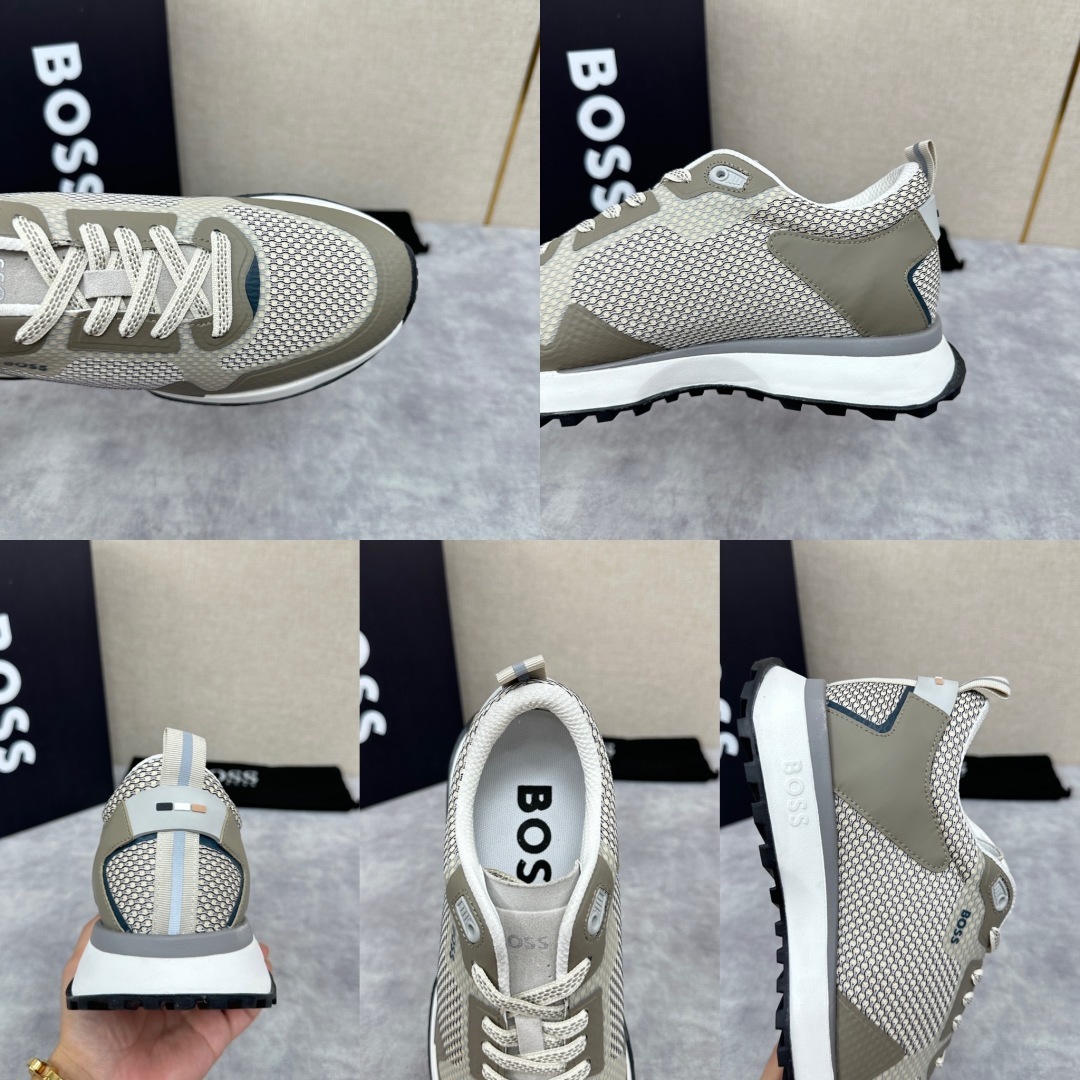 💋💍BOSS 男士新款•网面皮革拼接运动鞋上新 HUGO BOS* 家这双网面运动鞋,真的把
