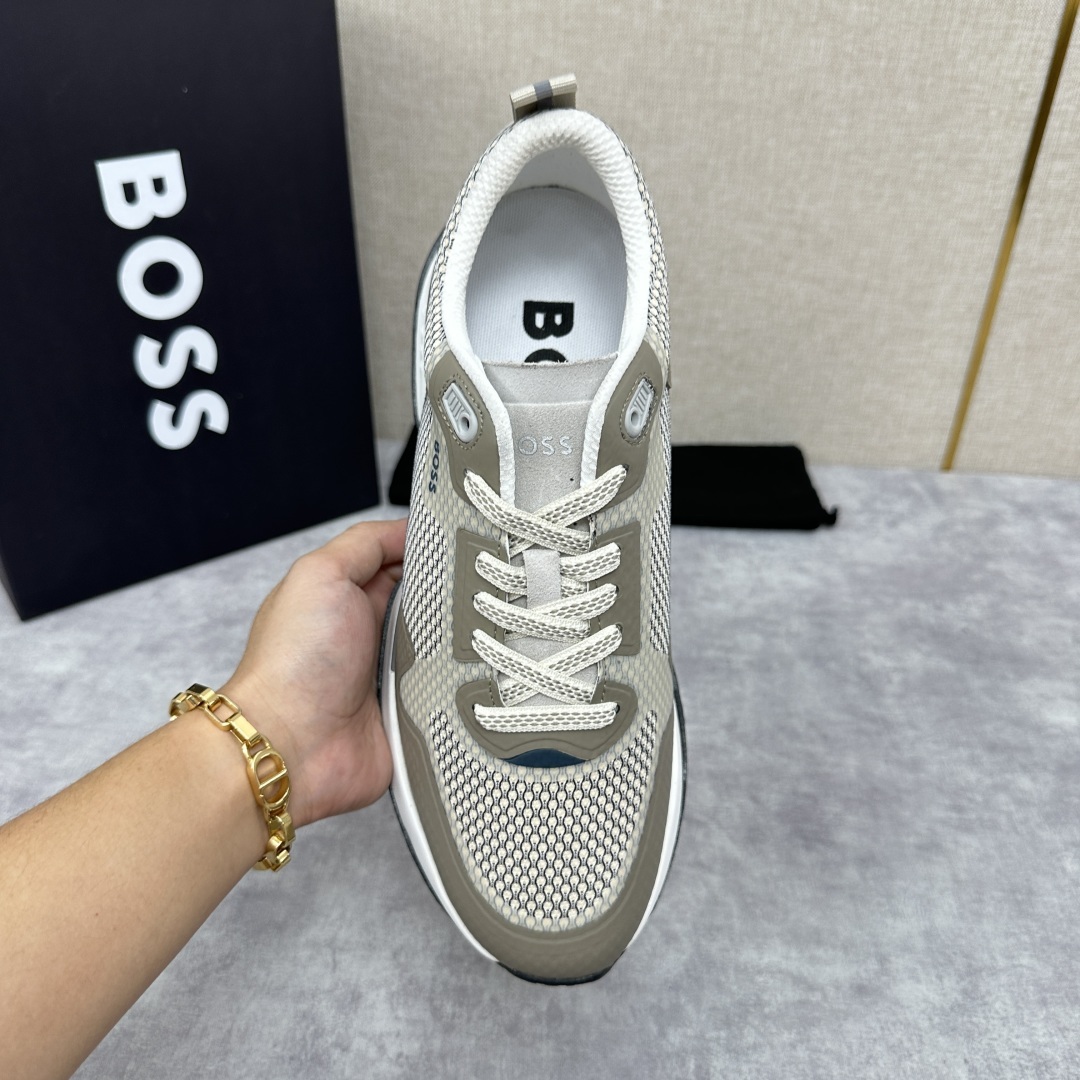 💋💍BOSS 男士新款•网面皮革拼接运动鞋上新 HUGO BOS* 家这双网面运动鞋,真的把