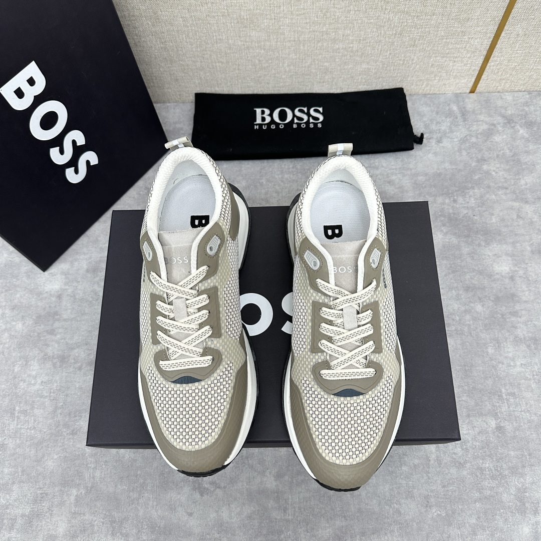 💋💍BOSS 男士新款•网面皮革拼接运动鞋上新 HUGO BOS* 家这双网面运动鞋,真的把