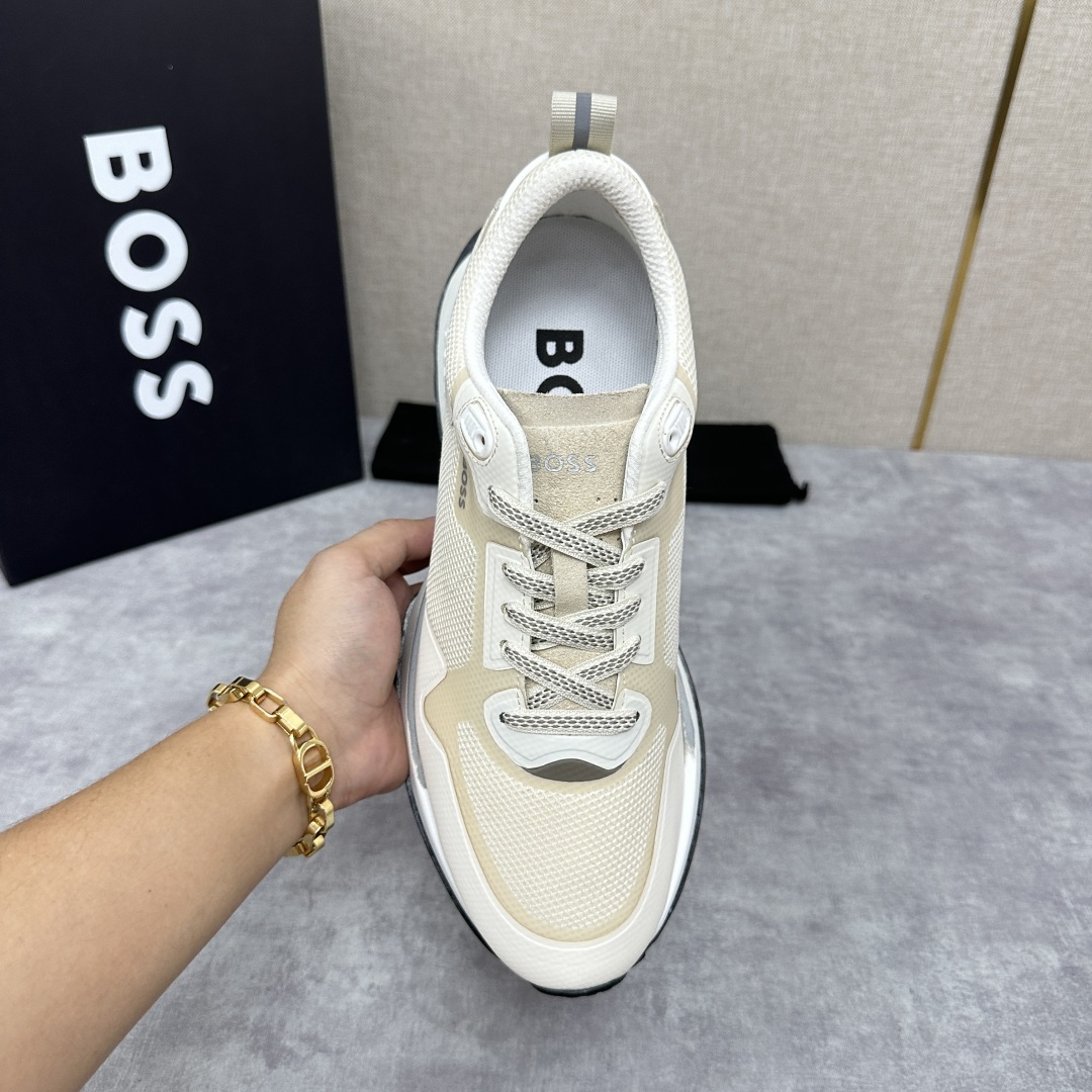 💋💍BOSS 男士新款•网面皮革拼接运动鞋上新 HUGO BOS* 家这双网面运动鞋,真的把