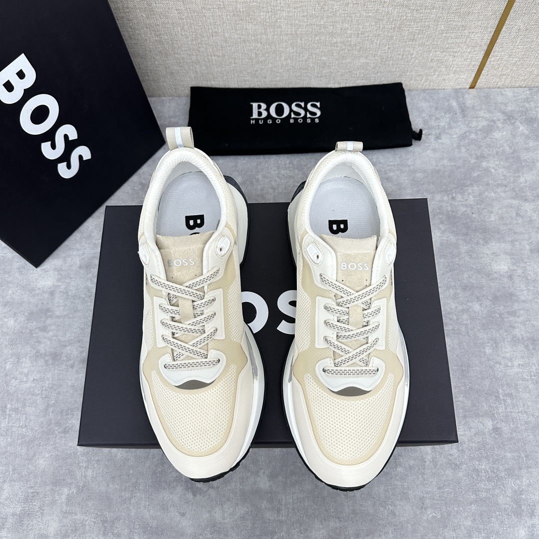 💋💍BOSS 男士新款•网面皮革拼接运动鞋上新 HUGO BOS* 家这双网面运动鞋,真的把