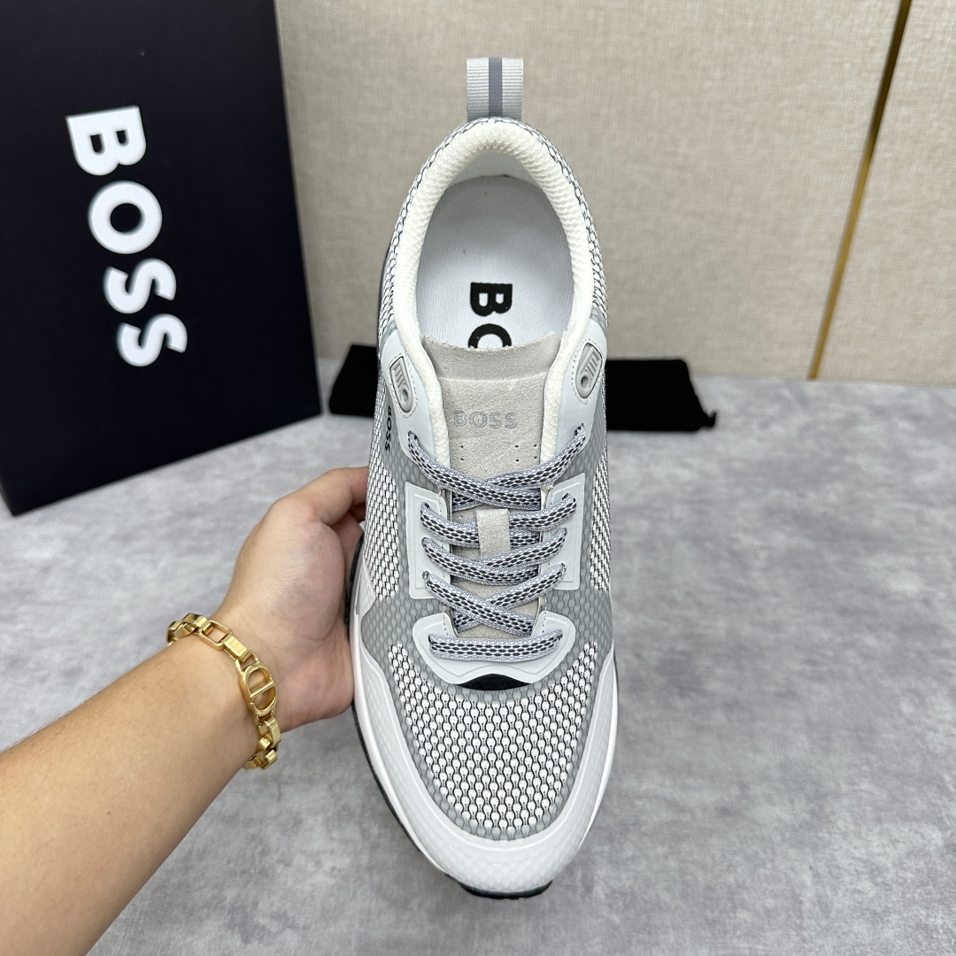 💋💍BOSS 男士新款•网面皮革拼接运动鞋上新 HUGO BOS* 家这双网面运动鞋,真的把