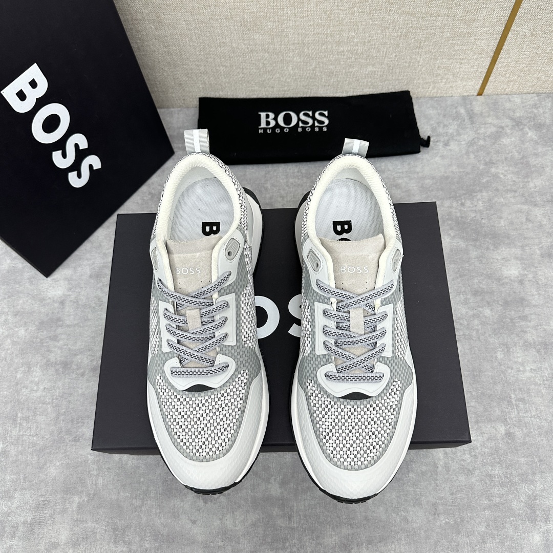 💋💍BOSS 男士新款•网面皮革拼接运动鞋上新 HUGO BOS* 家这双网面运动鞋,真的把