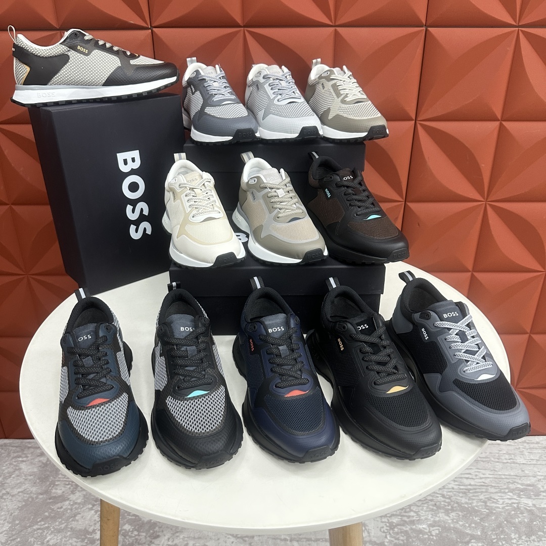 💋💍BOSS 男士新款•网面皮革拼接运动鞋上新 HUGO BOS* 家这双网面运动鞋,真的把