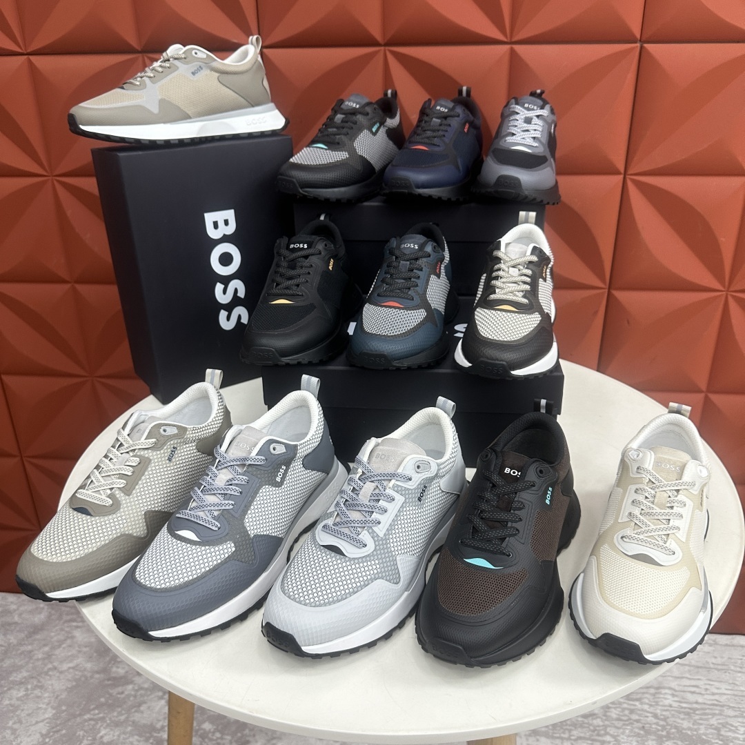 💋💍BOSS 男士新款•网面皮革拼接运动鞋上新 HUGO BOS* 家这双网面运动鞋,真的把