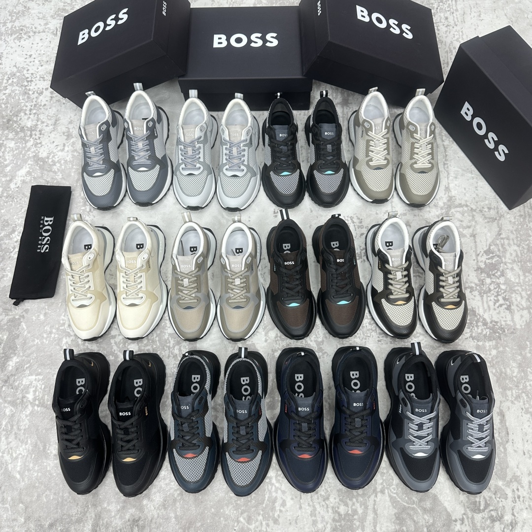 💋💍BOSS 男士新款•网面皮革拼接运动鞋上新 HUGO BOS* 家这双网面运动鞋,真的把