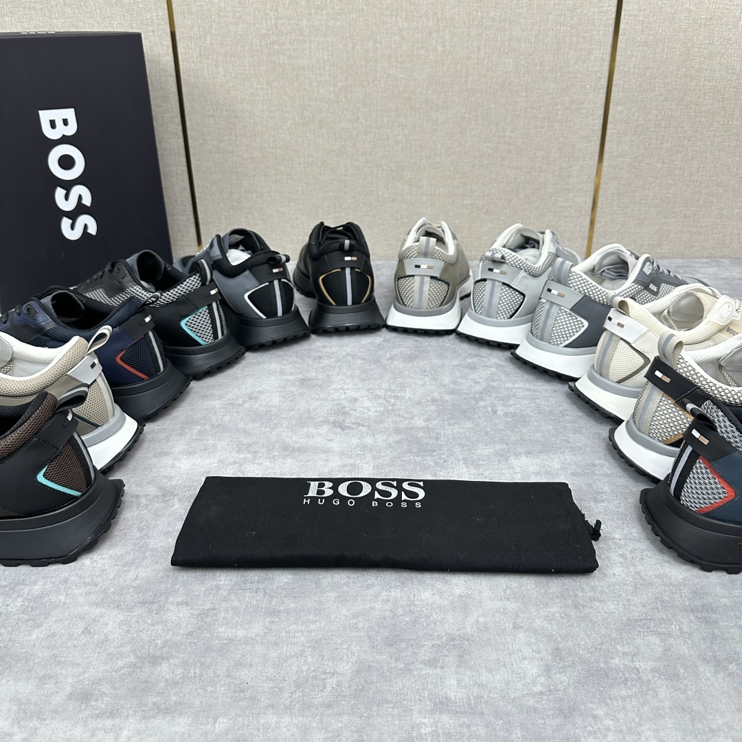 💋💍BOSS 男士新款•网面皮革拼接运动鞋上新 HUGO BOS* 家这双网面运动鞋,真的把