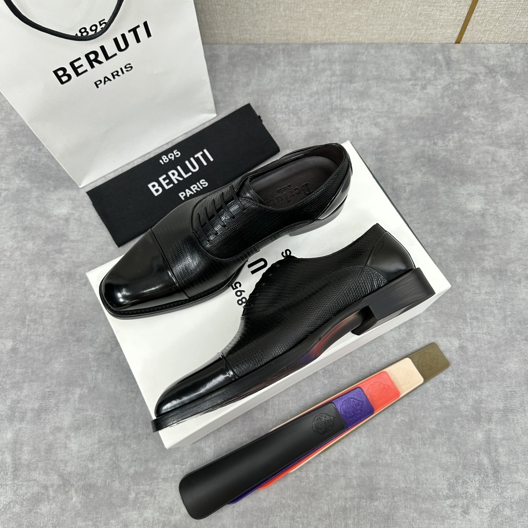 💋💍新款Berlut* 布鲁提 手工精品男士皮鞋  专柜同步火热款 固纯手工上色工艺 意大利进口皮胚  