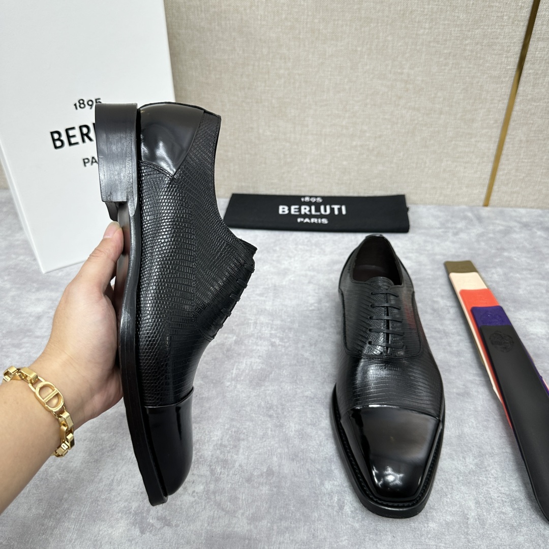 💋💍新款Berlut* 布鲁提 手工精品男士皮鞋  专柜同步火热款 固纯手工上色工艺 意大利进口皮胚  