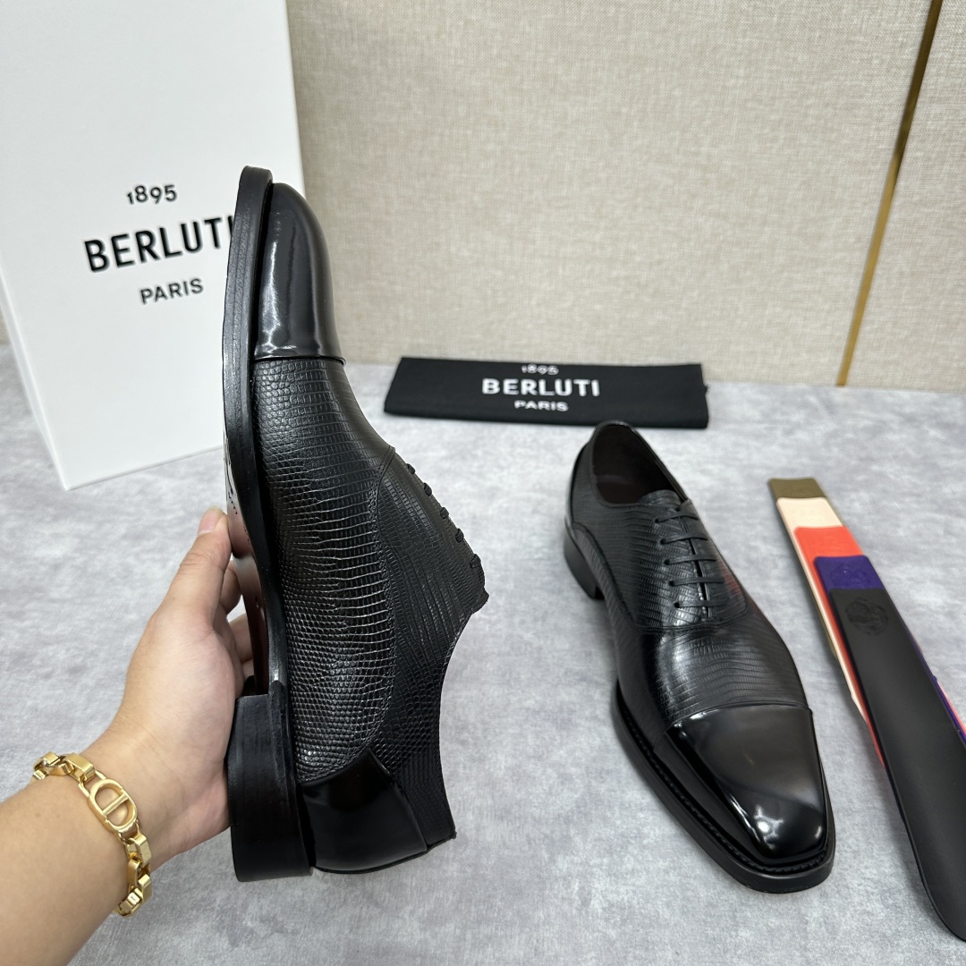 💋💍新款Berlut* 布鲁提 手工精品男士皮鞋  专柜同步火热款 固纯手工上色工艺 意大利进口皮胚  