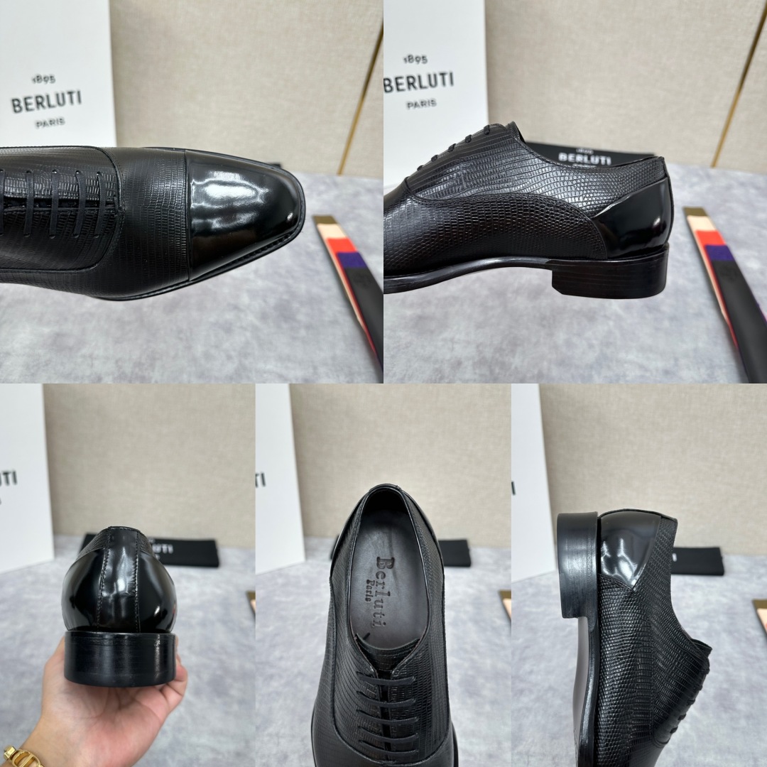 💋💍新款Berlut* 布鲁提 手工精品男士皮鞋  专柜同步火热款 固纯手工上色工艺 意大利进口皮胚  