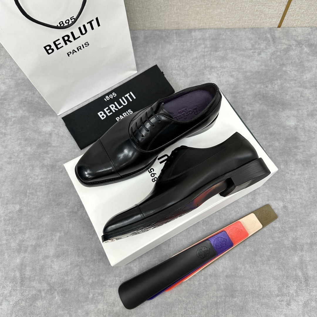 💋💍新款Berlut* 布鲁提 手工精品男士皮鞋  专柜同步火热款 固纯手工上色工艺 意大利进口皮胚  
