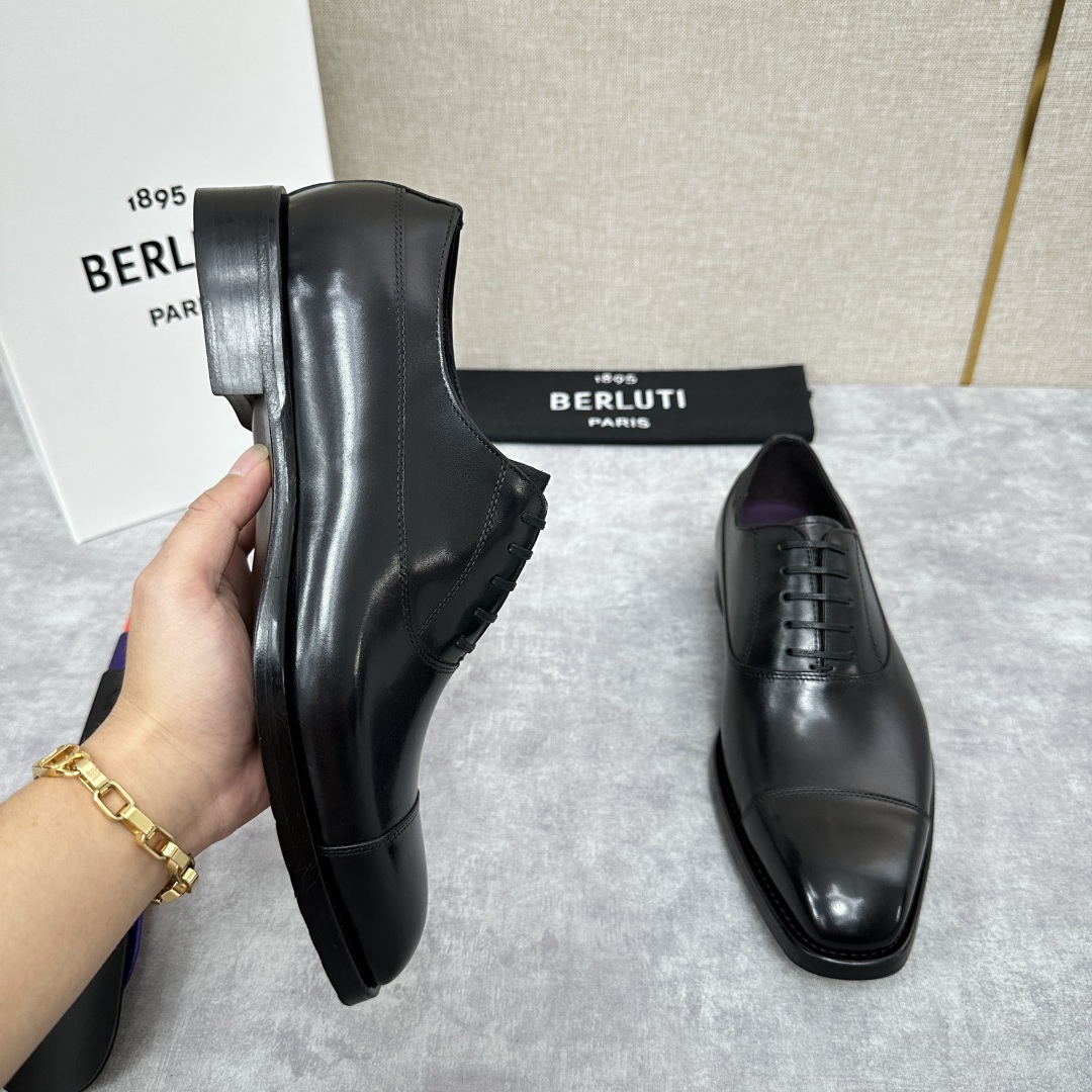 💋💍新款Berlut* 布鲁提 手工精品男士皮鞋  专柜同步火热款 固纯手工上色工艺 意大利进口皮胚  