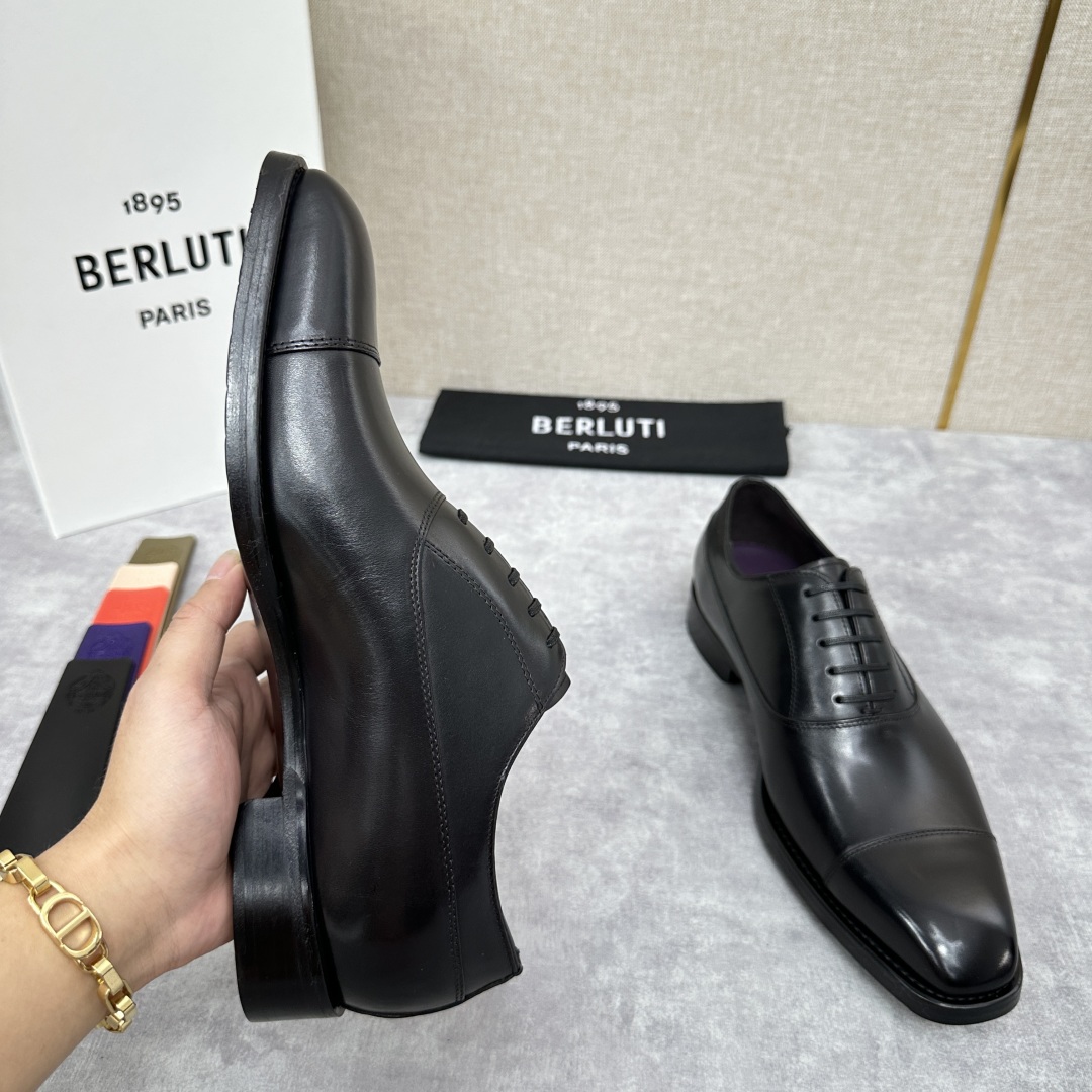 💋💍新款Berlut* 布鲁提 手工精品男士皮鞋  专柜同步火热款 固纯手工上色工艺 意大利进口皮胚  