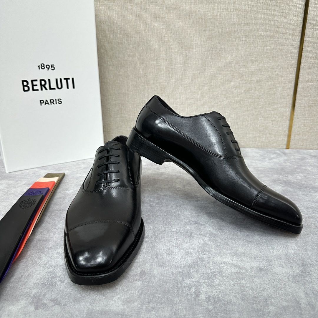 💋💍新款Berlut* 布鲁提 手工精品男士皮鞋  专柜同步火热款 固纯手工上色工艺 意大利进口皮胚  
