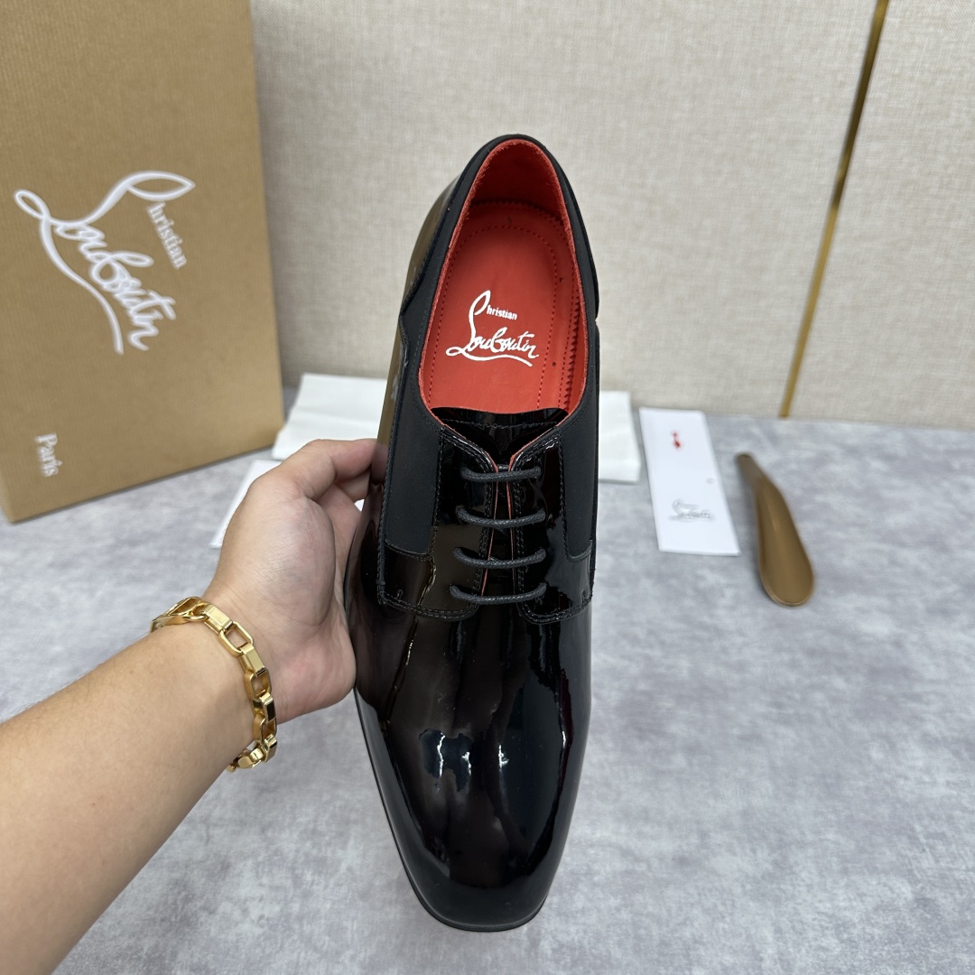 💋💍 CL 新品正装鞋皮鞋  Christia*  Loubouti*  红底鞋  最新推出此款光面牛津