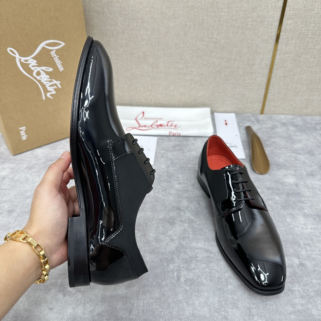 💋💍 CL 新品正装鞋皮鞋  Christia*  Loubouti*  红底鞋  最新推出此款光面牛津