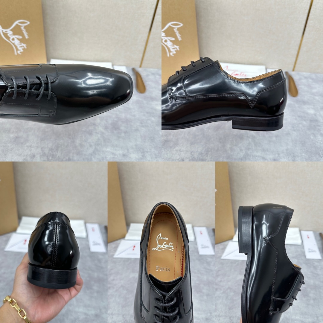 💋💍 CL 新品正装鞋皮鞋  Christia*  Loubouti*  红底鞋  最新推出此款光面牛津