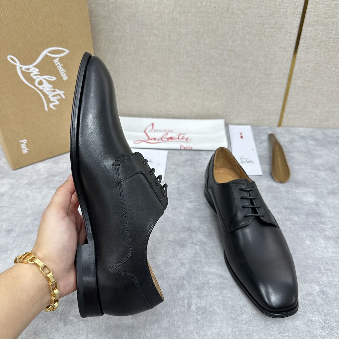 💋💍 CL 新品正装鞋皮鞋  Christia*  Loubouti*  红底鞋  最新推出此款光面牛津