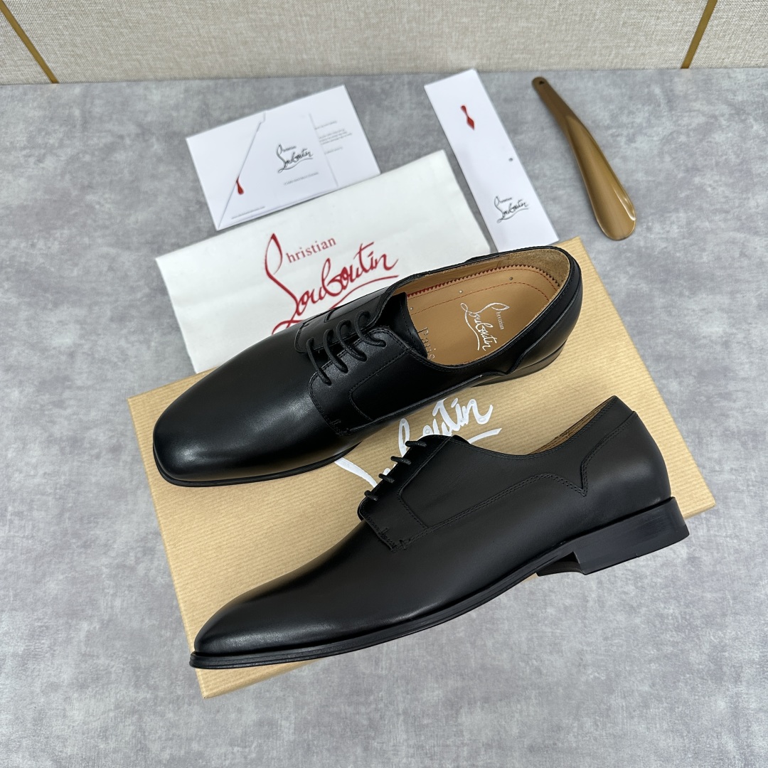 💋💍 CL 新品正装鞋皮鞋  Christia*  Loubouti*  红底鞋  最新推出此款光面牛津
