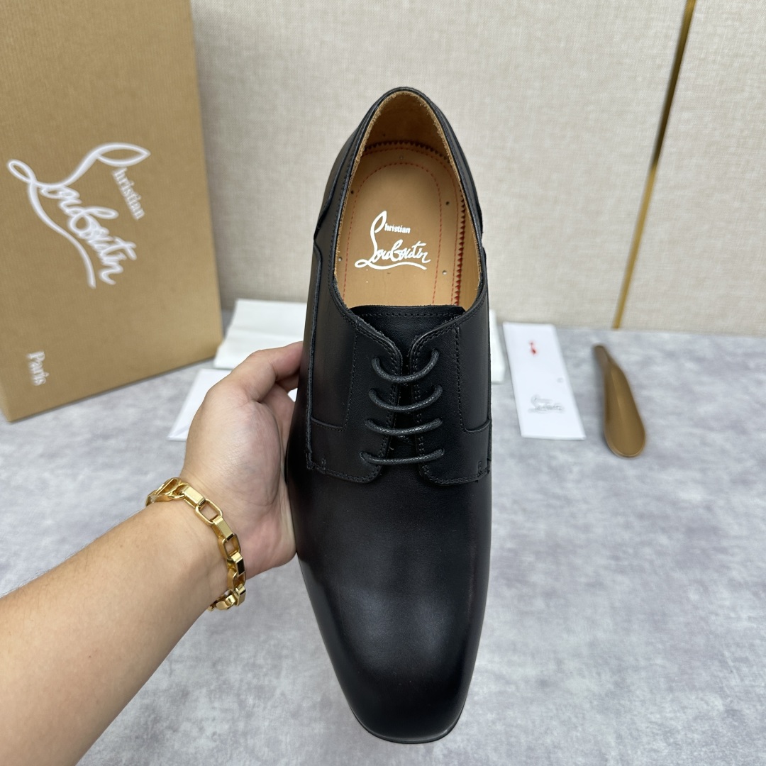 💋💍 CL 新品正装鞋皮鞋  Christia*  Loubouti*  红底鞋  最新推出此款光面牛津