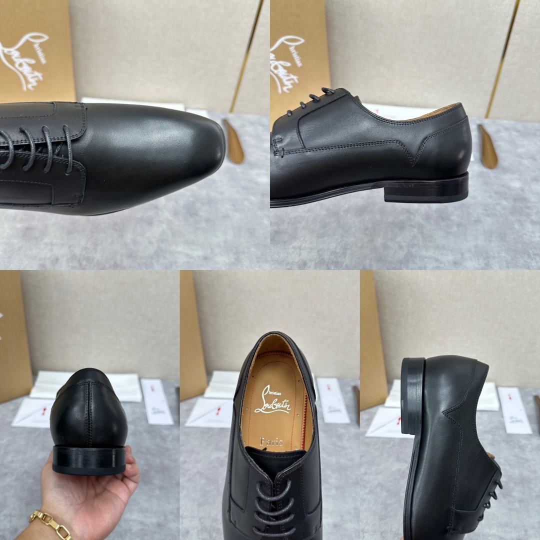 💋💍 CL 新品正装鞋皮鞋  Christia*  Loubouti*  红底鞋  最新推出此款光面牛津