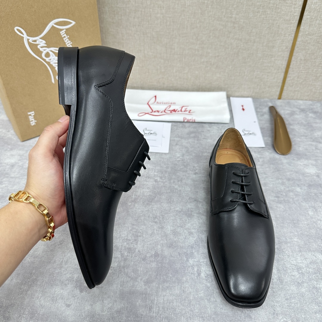 💋💍 CL 新品正装鞋皮鞋  Christia*  Loubouti*  红底鞋  最新推出此款光面牛津