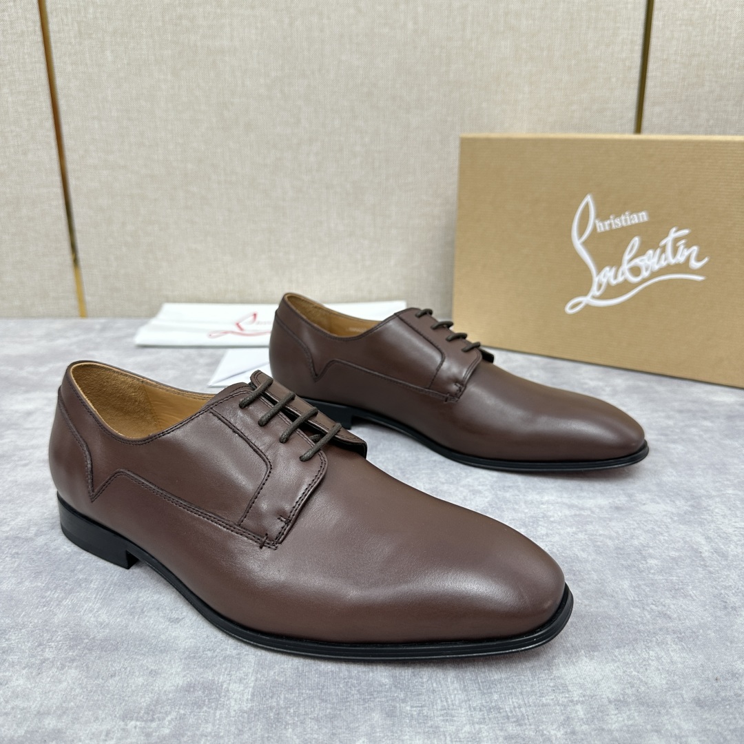 💋💍 CL 新品正装鞋皮鞋  Christia*  Loubouti*  红底鞋  最新推出此款光面牛津