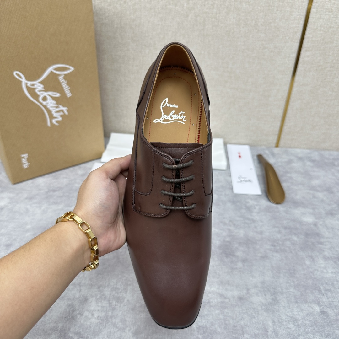 💋💍 CL 新品正装鞋皮鞋  Christia*  Loubouti*  红底鞋  最新推出此款光面牛津