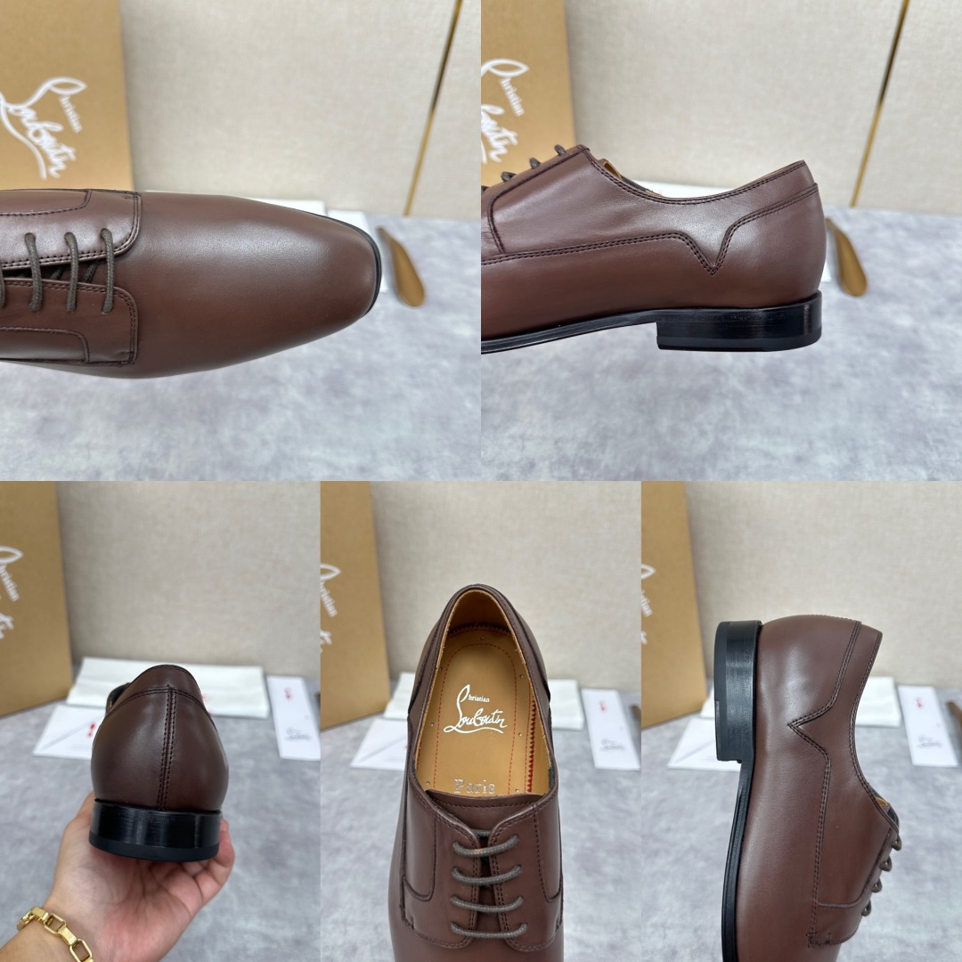 💋💍 CL 新品正装鞋皮鞋  Christia*  Loubouti*  红底鞋  最新推出此款光面牛津