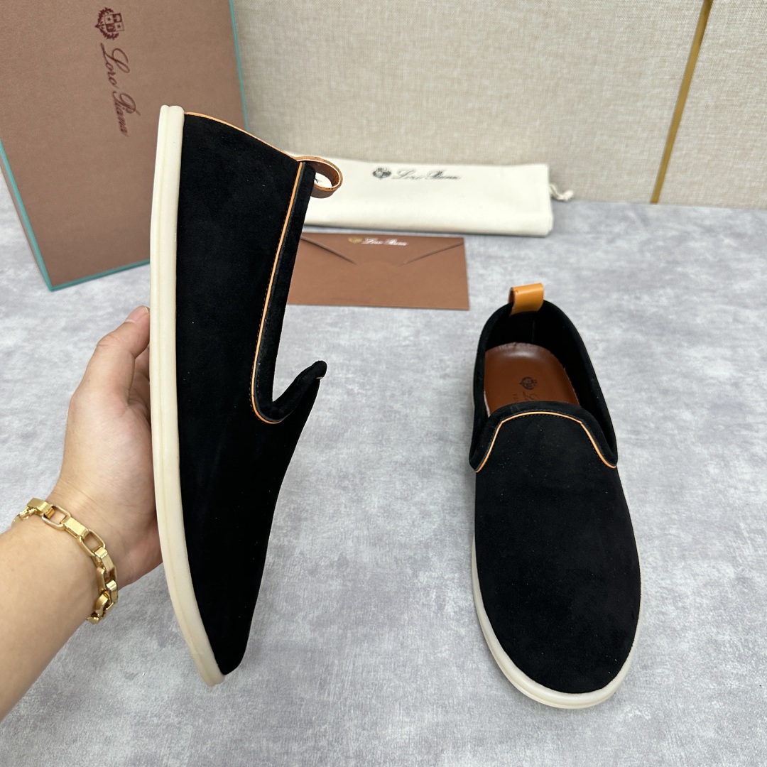 💋💍LP新品上架   Loro Pia*   诺悠-翩雅  贝克汉姆同款莫卡辛男鞋， 一脚蹬便鞋  橱窗