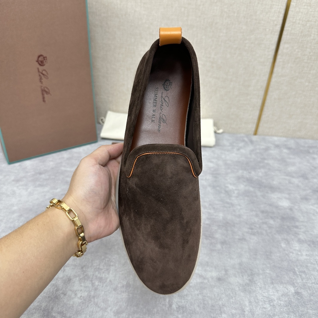 💋💍LP新品上架 Loro Pia* 诺悠-翩雅 贝克汉姆同款莫卡辛男鞋, 一脚蹬便鞋 橱窗