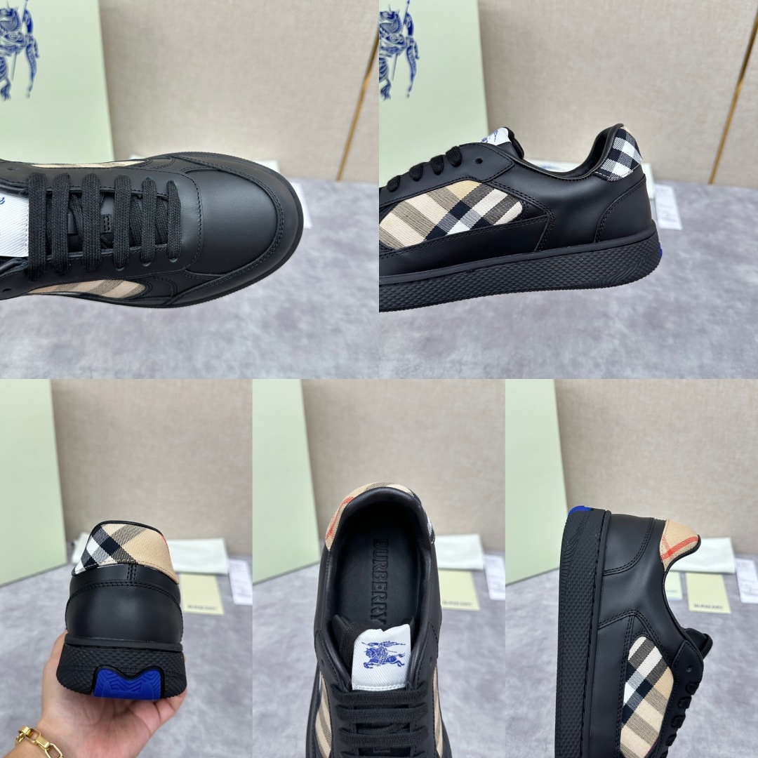 💋💍B家新品  情侣款💑 Burber*y  巴宝-莉 格纹运动鞋板鞋     经典与潮流的碰撞💥  当