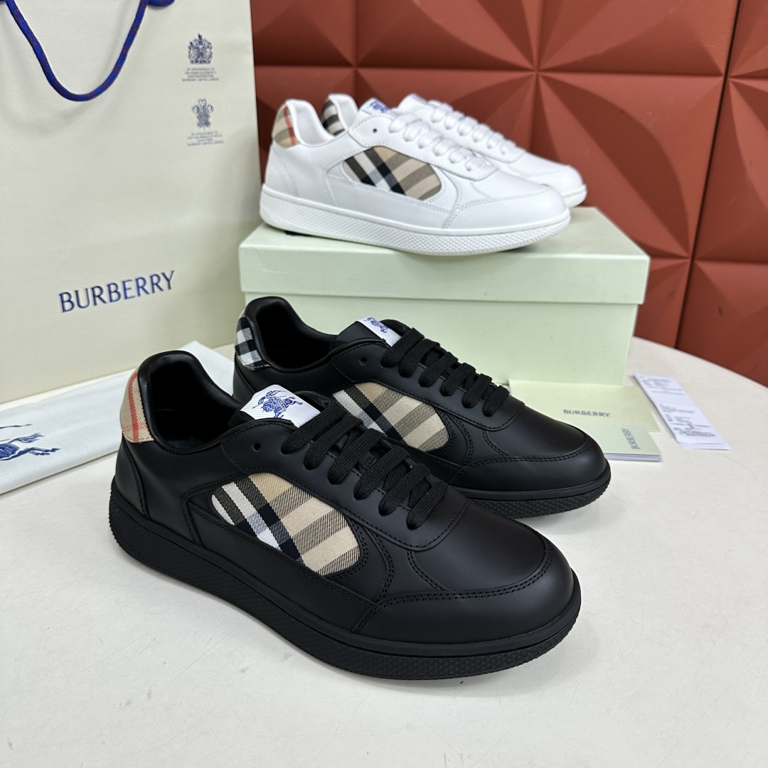 💋💍B家新品  情侣款💑 Burber*y  巴宝-莉 格纹运动鞋板鞋     经典与潮流的碰撞💥  当