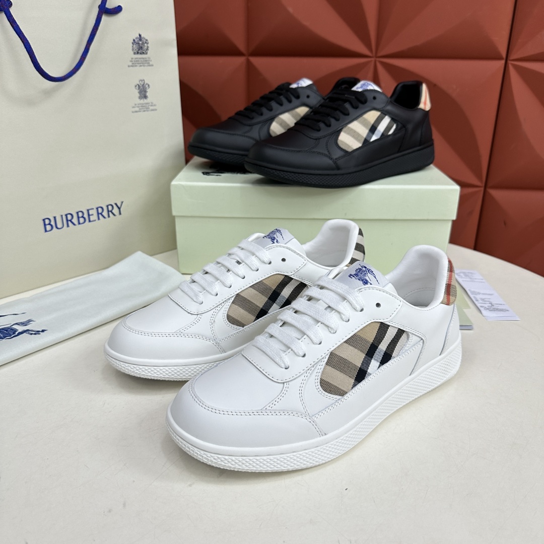 💋💍B家新品  情侣款💑 Burber*y  巴宝-莉 格纹运动鞋板鞋     经典与潮流的碰撞💥  当