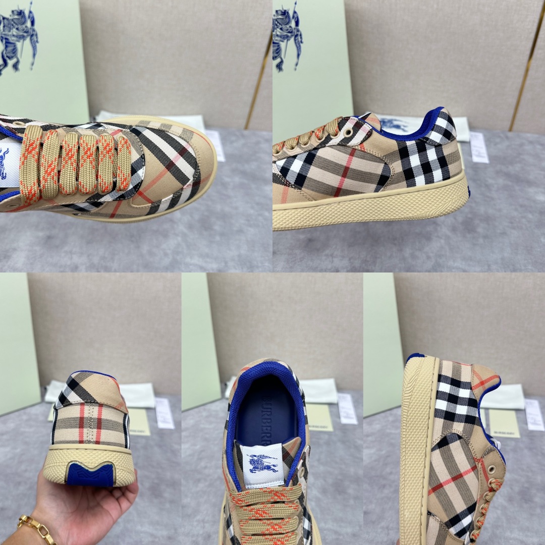 💋💍B家新品  情侣款💑 Burber*y  巴宝-莉 格纹运动鞋板鞋     经典与潮流的碰撞💥  当