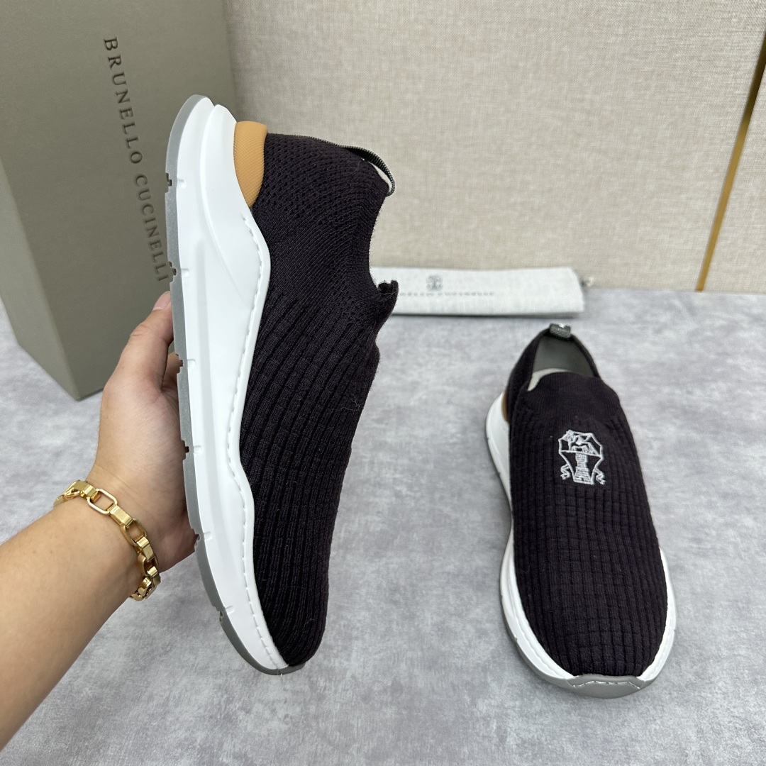 💋💍BC新品 Brunello Cucinell* 针织低帮运动鞋 官方 6，300  进口弹力飞织面料