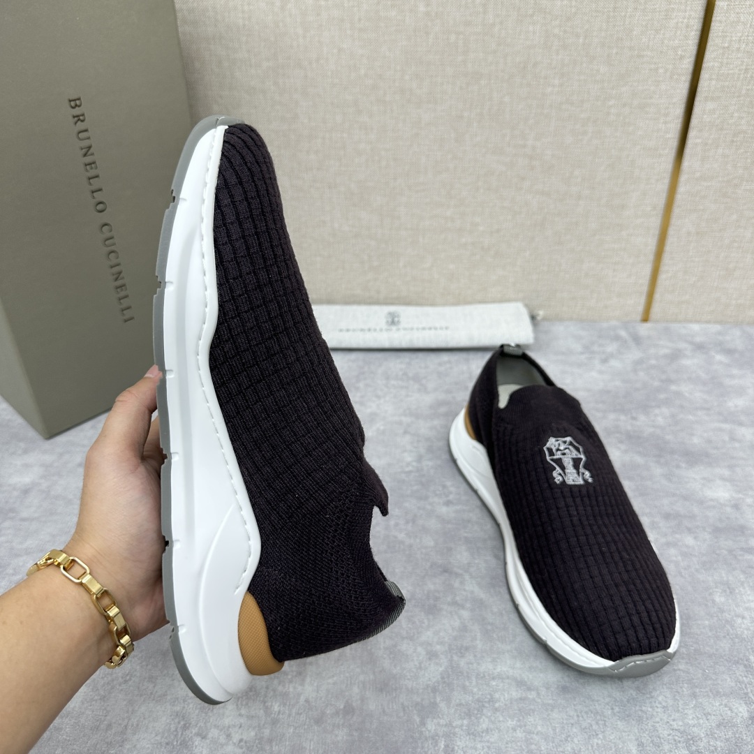 💋💍BC新品 Brunello Cucinell* 针织低帮运动鞋 官方 6，300  进口弹力飞织面料