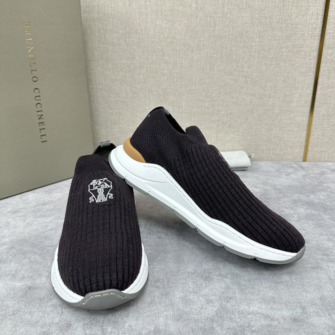 💋💍BC新品 Brunello Cucinell* 针织低帮运动鞋 官方 6，300  进口弹力飞织面料