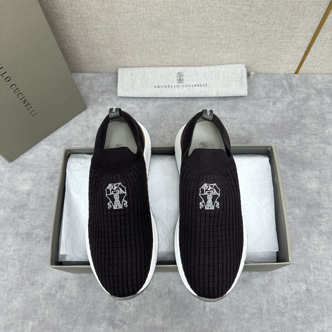 💋💍BC新品 Brunello Cucinell* 针织低帮运动鞋 官方 6，300  进口弹力飞织面料