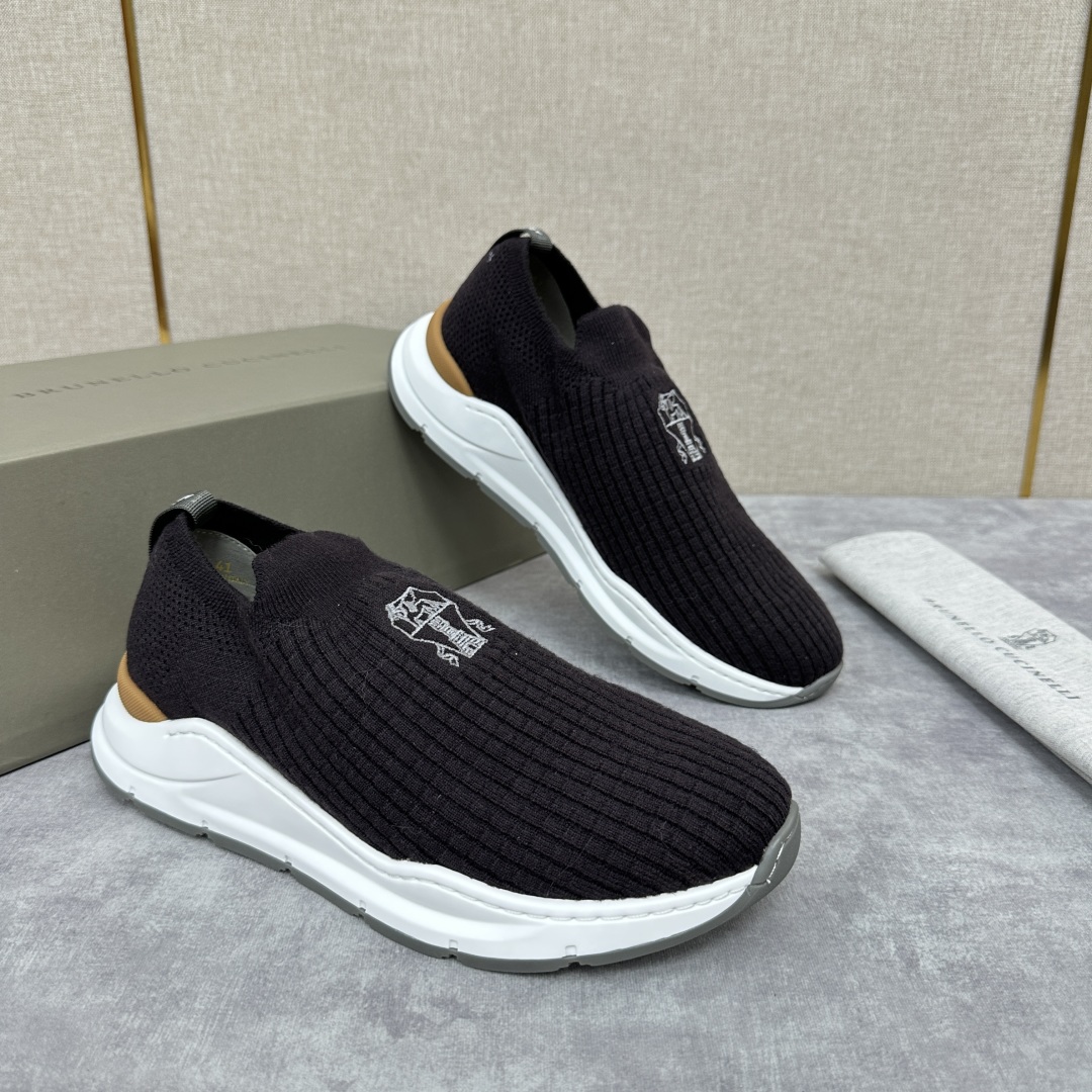💋💍BC新品 Brunello Cucinell* 针织低帮运动鞋 官方 6，300  进口弹力飞织面料