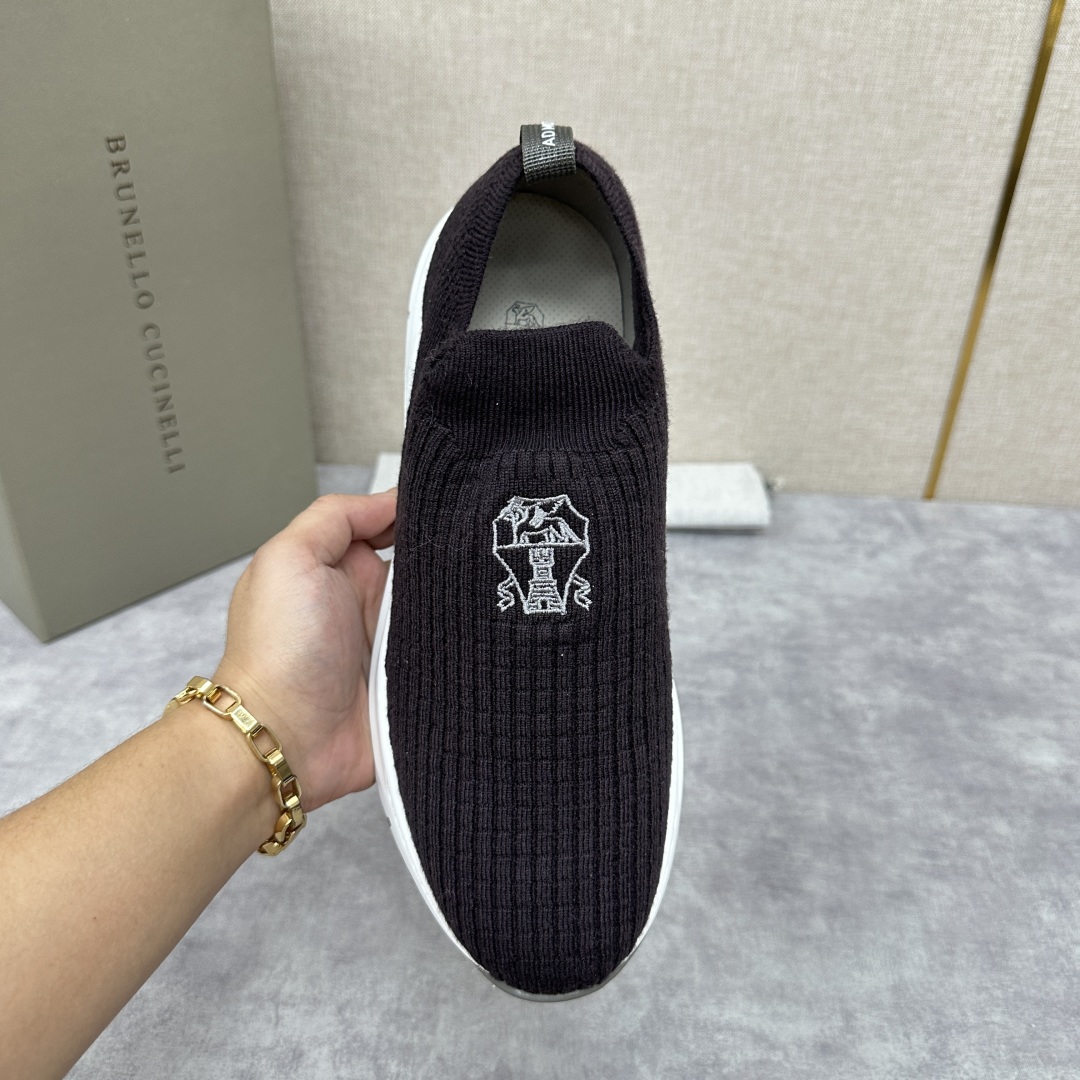 💋💍BC新品 Brunello Cucinell* 针织低帮运动鞋 官方 6，300  进口弹力飞织面料