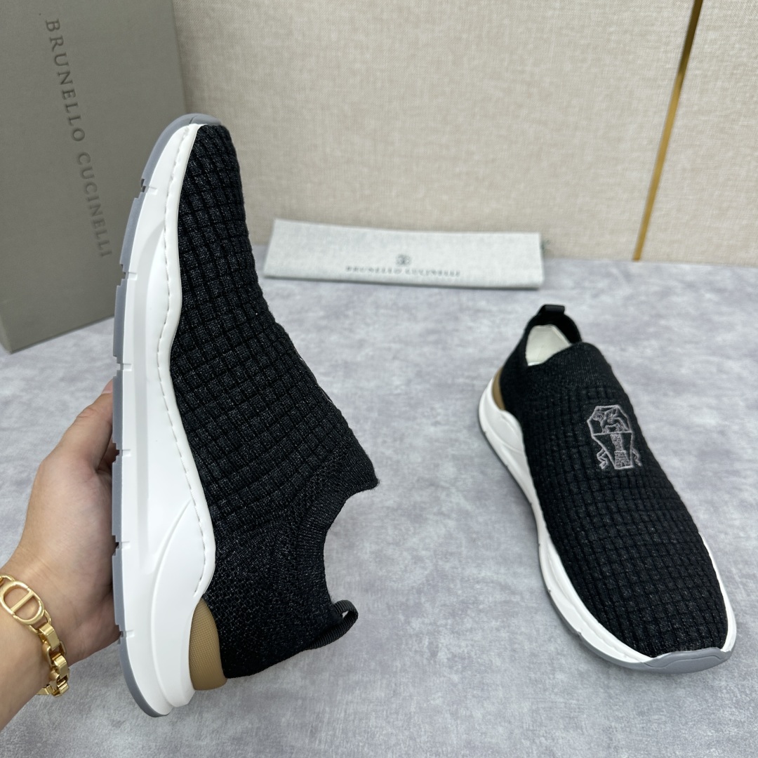 💋💍BC新品 Brunello Cucinell* 针织低帮运动鞋 官方 6，300  进口弹力飞织面料